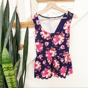 Anthro postmark scalloped hem & back blouse sz XS